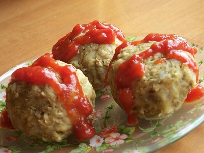 Тефтели из маша с овсяными хлопьями